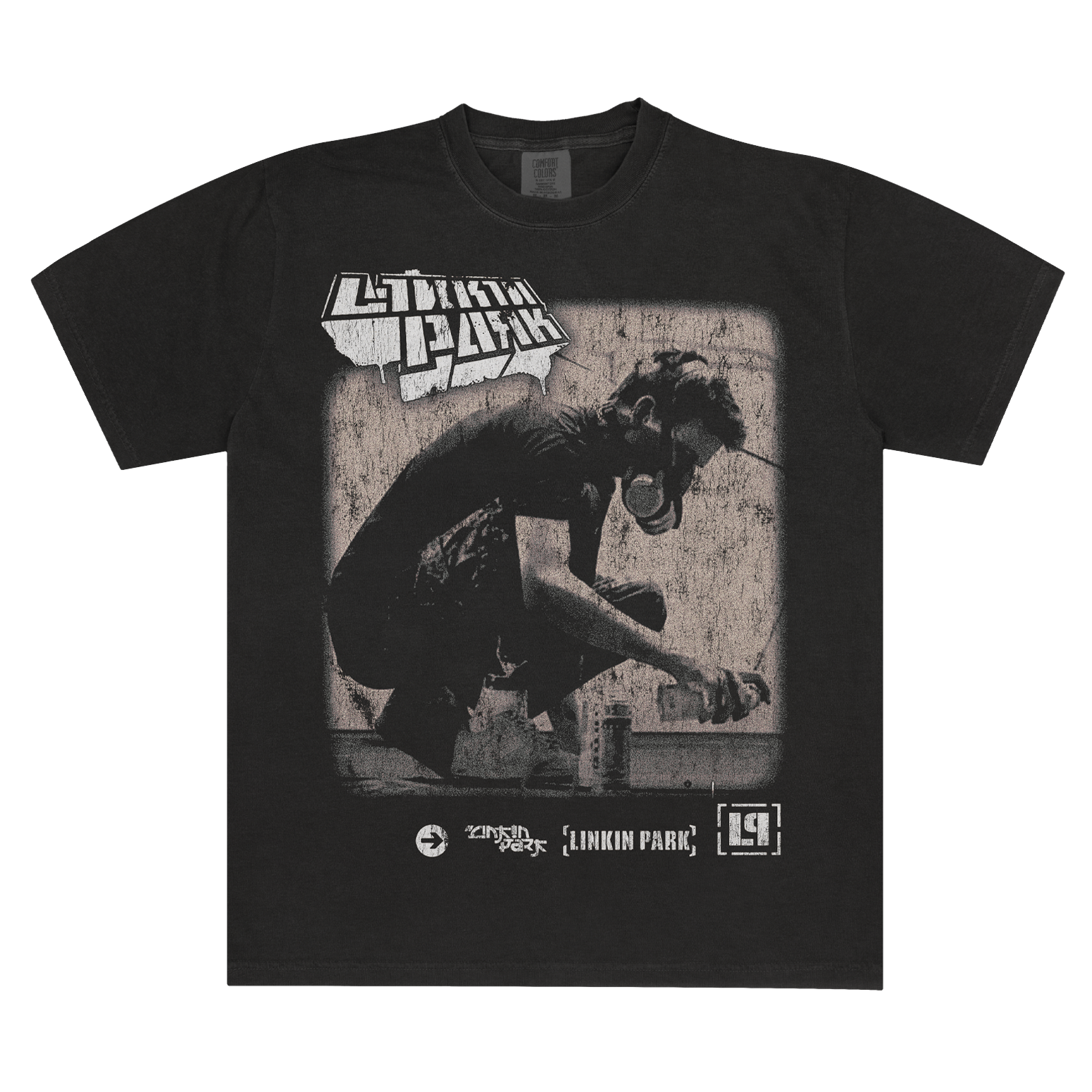 T-Shirt Uomo Linkin Park Meteora Drip Collage – Nera, Vestibilità Regular, Merch Ufficiale